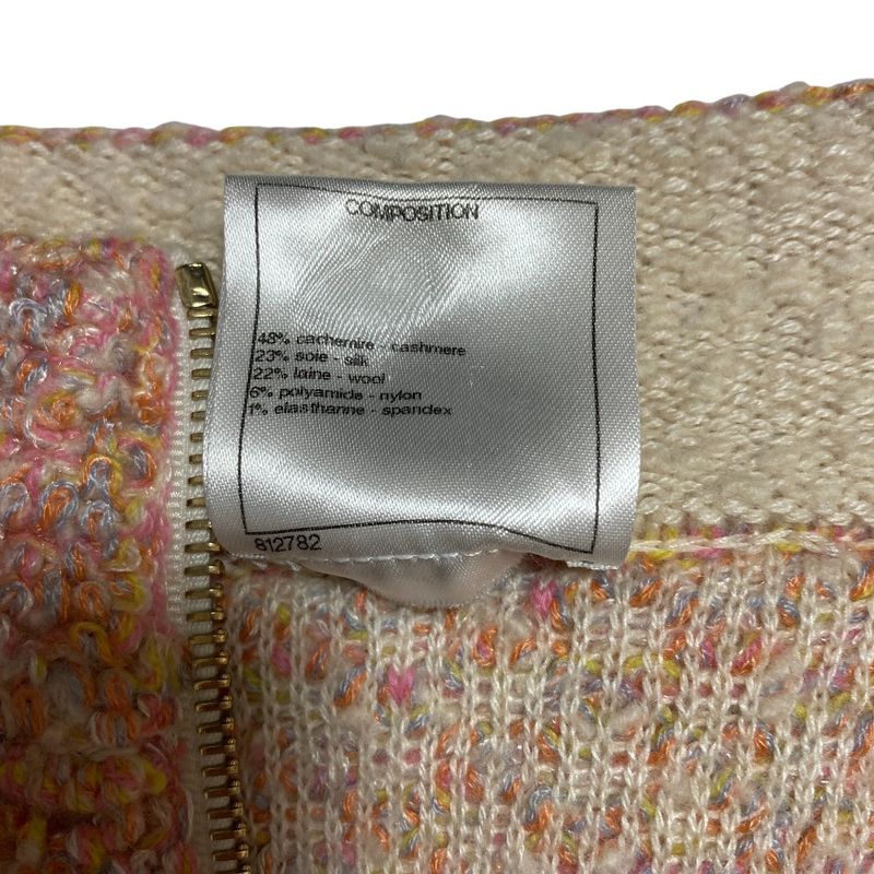 Chanel Tweed Skirt 36 Pink