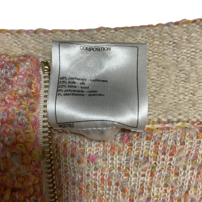 Chanel Tweed Skirt 36 Pink