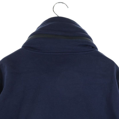 Fendi Ribbed Monster Logo Zip Up Jacket Hooded Jersey Navy