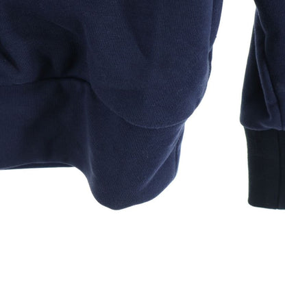 Fendi Ribbed Monster Logo Zip Up Jacket Hooded Jersey Navy