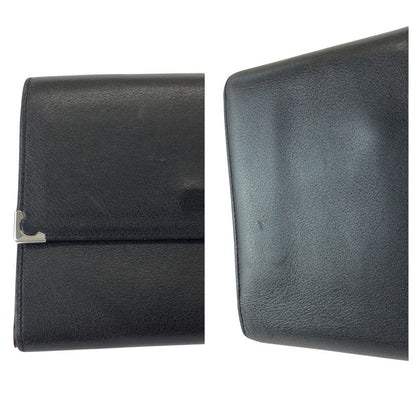 Cartier Must Line Black Leather Folding Wallet Compact
