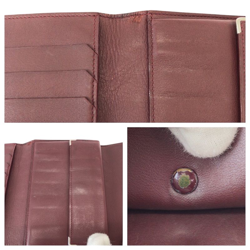 Cartier Must Line Black Leather Folding Wallet Compact