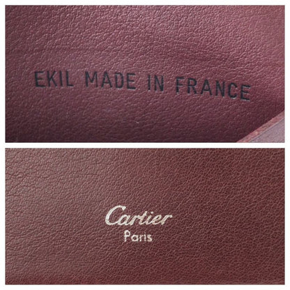 Cartier Must Line Black Leather Folding Wallet Compact