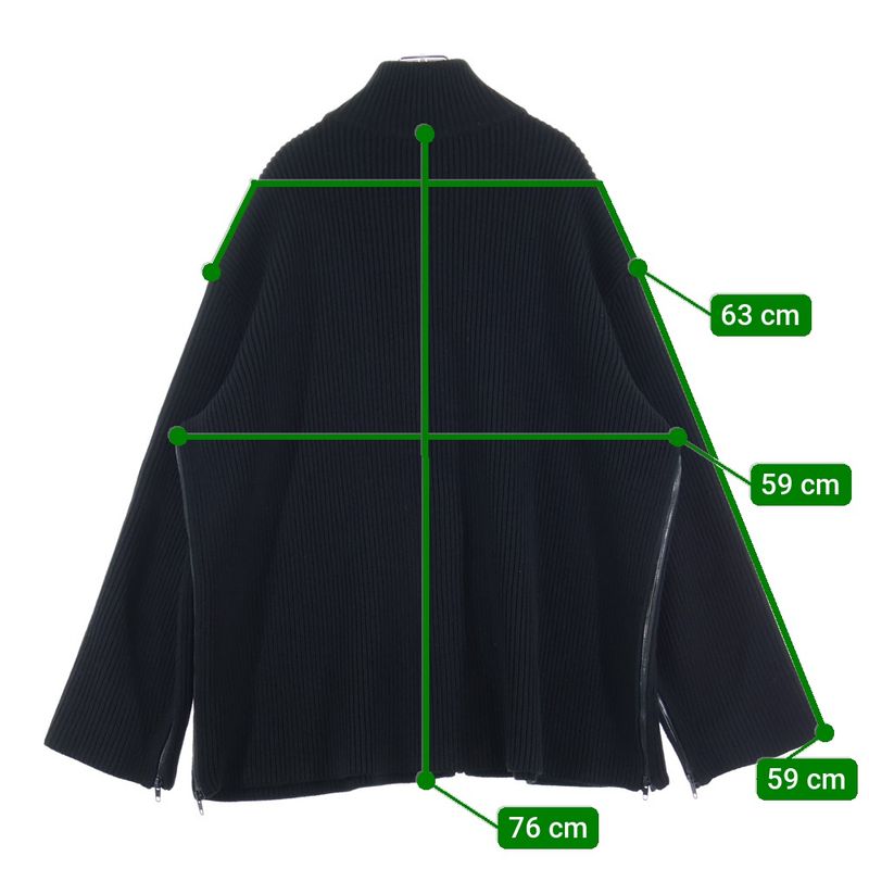 Balenciaga Oversized Knit Zip Up Sweater Driver's