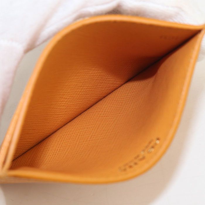 Prada Sapphire Triangle Card Case Calf Leather