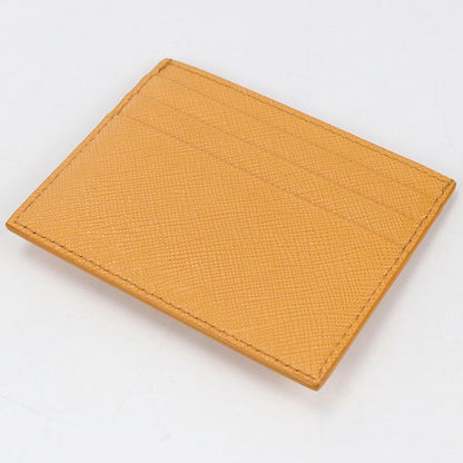 Prada Sapphire Triangle Card Case Calf Leather