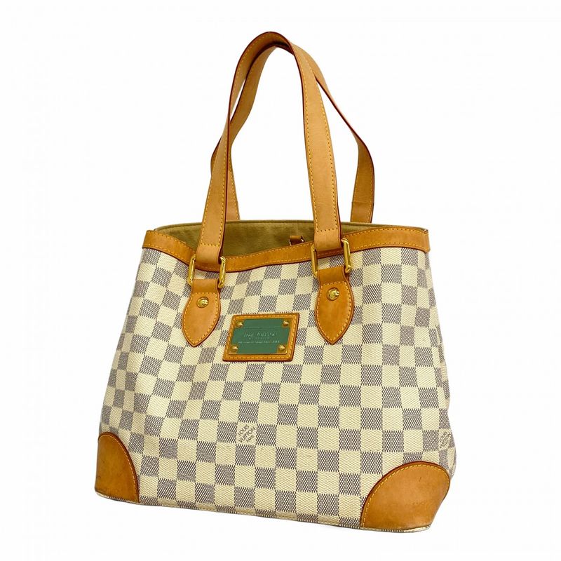 Louis Vuitton Tote Damier Azur Hampstead PM White