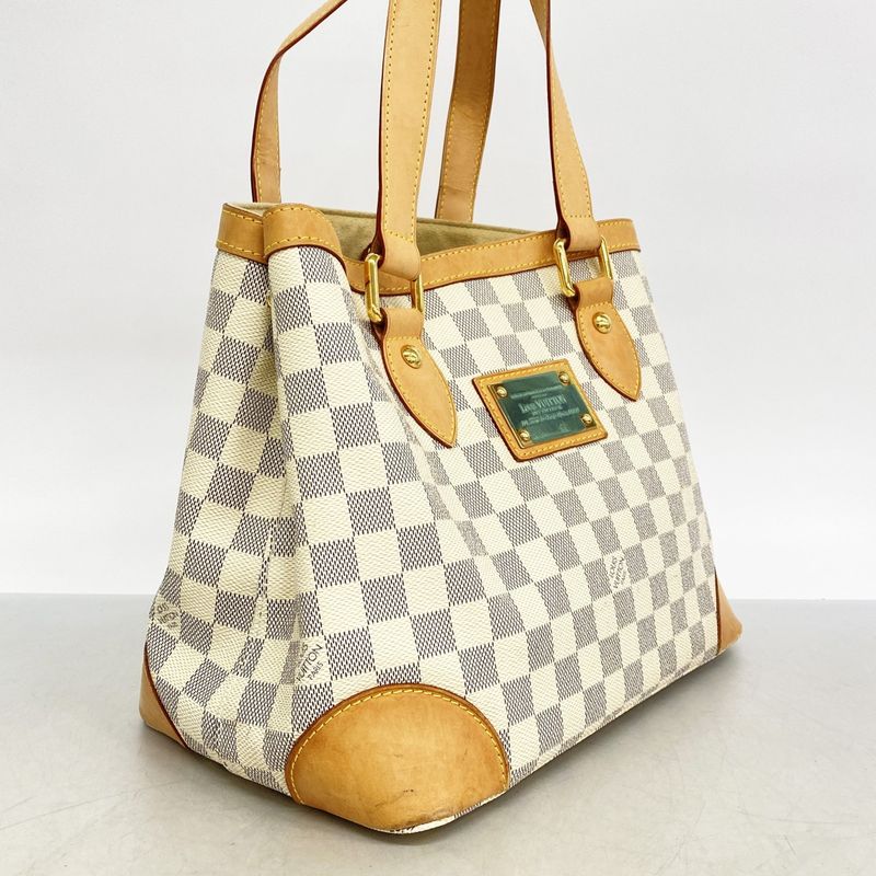 Louis Vuitton Tote Damier Azur Hampstead PM White