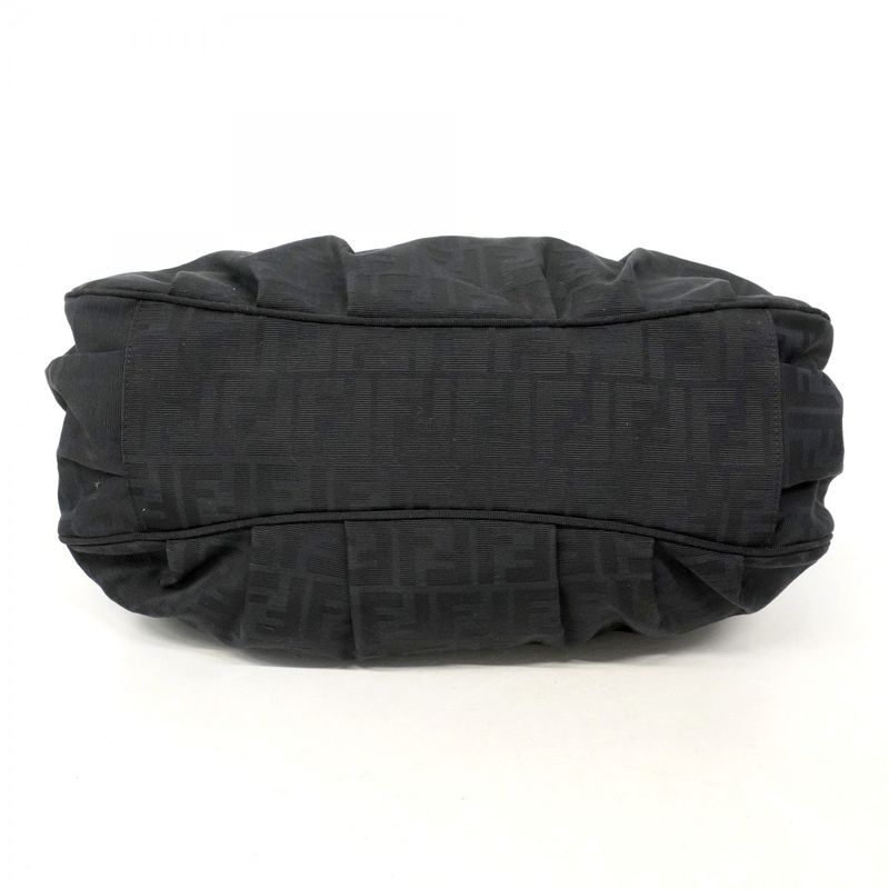 Fendi Tote Zucca Nylon Black Champagne