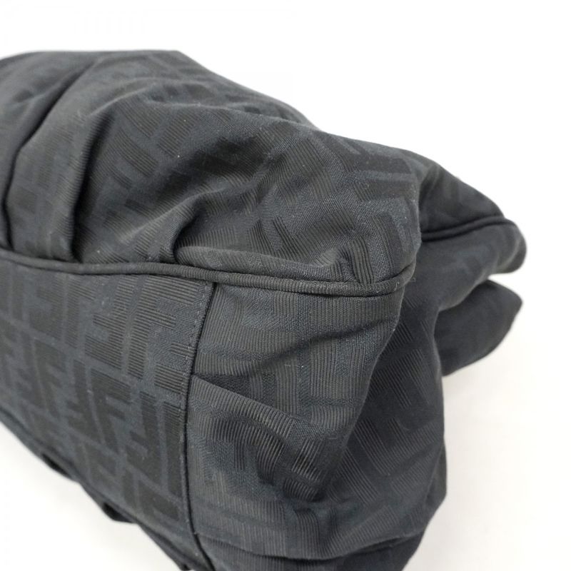 Fendi Tote Zucca Nylon Black Champagne