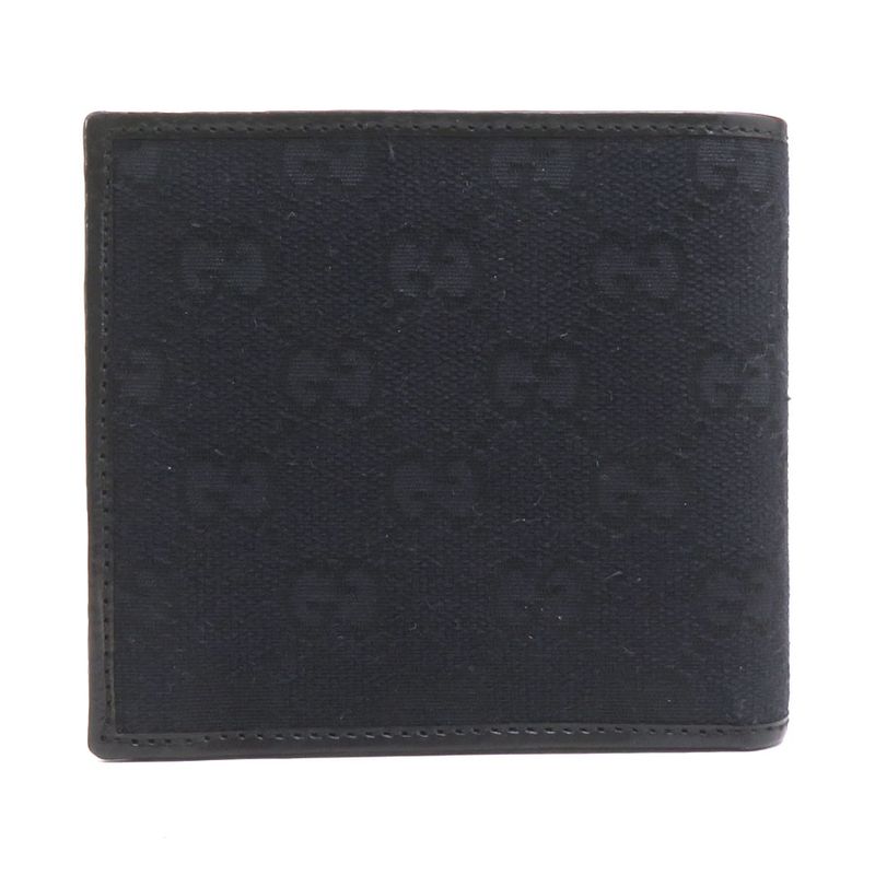 Gucci Bifold Wallet Canvas Black