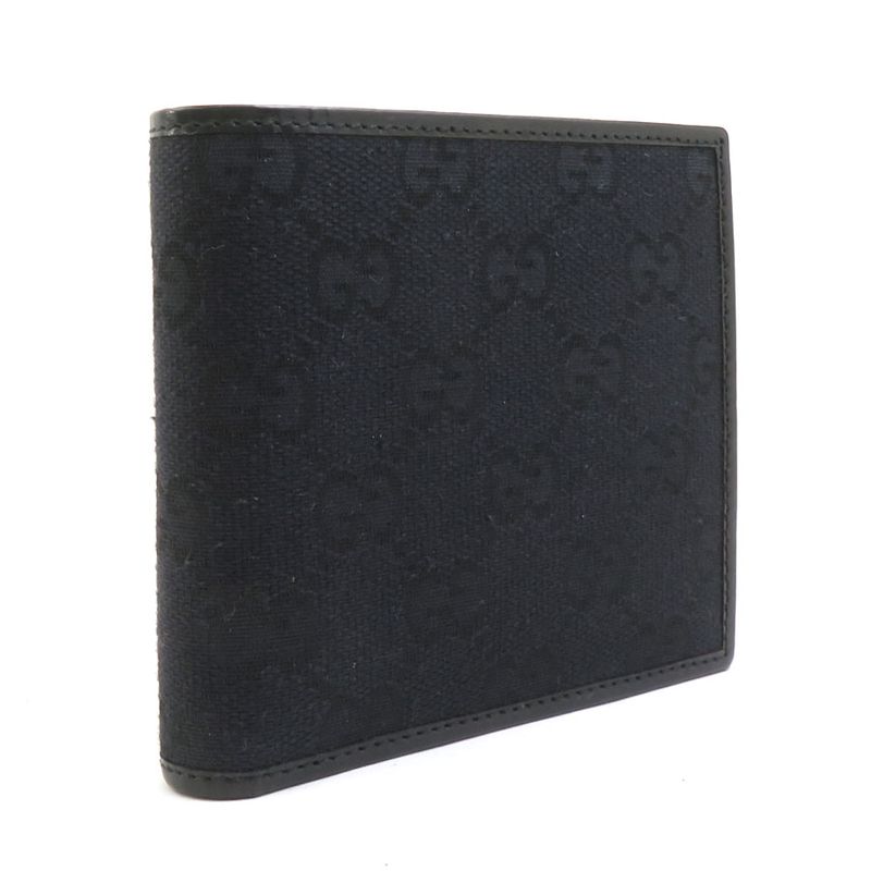 Gucci Bifold Wallet Canvas Black