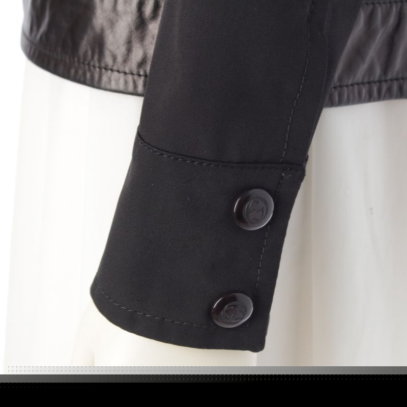 Gucci Tom Ford Period GG Zip Charm Button Leather Switching Zip Up Jacket