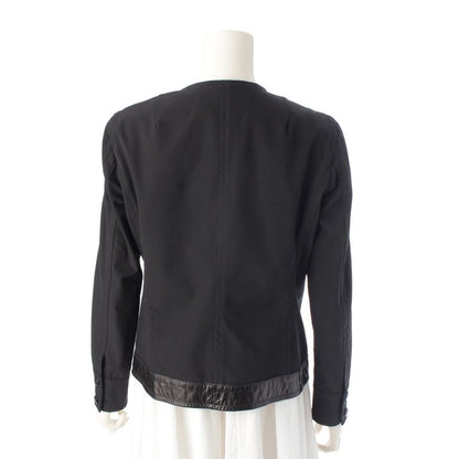 Gucci Tom Ford Period GG Zip Charm Button Leather Switching Zip Up Jacket
