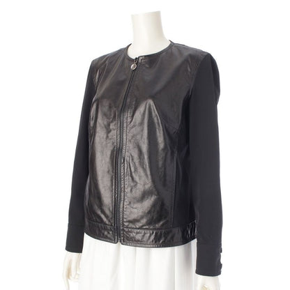 Gucci Tom Ford Period GG Zip Charm Button Leather Switching Zip Up Jacket