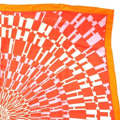 Hermes Carre Geant 140 Cashmere Silk Oph H Logo Shawl Orange