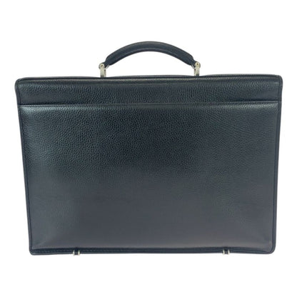 Versace Vintage Medusa Black Leather Business Briefcase