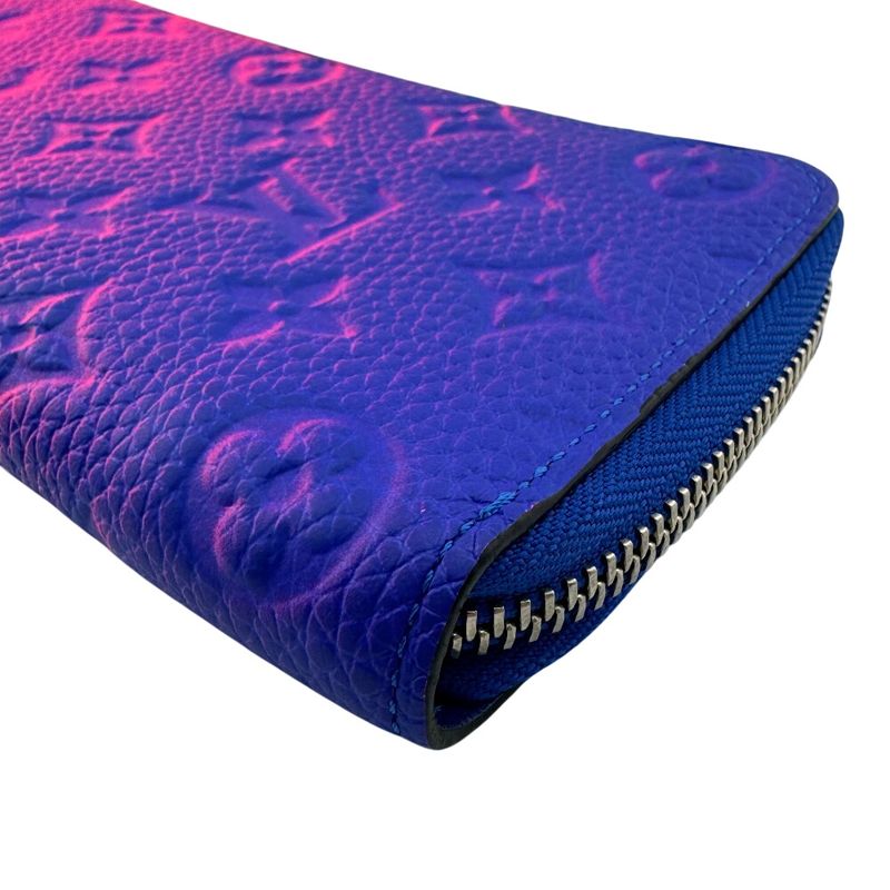 Louis Vuitton Round Zipper Zippy Wallet Vertical NM Long Blue