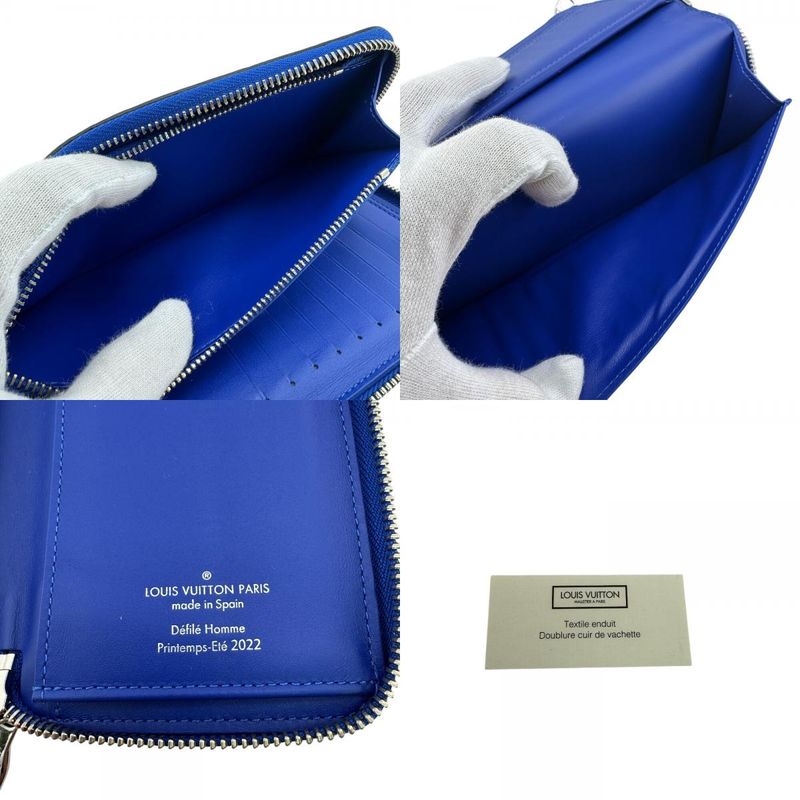 Louis Vuitton Round Zipper Zippy Wallet Vertical NM Long Blue