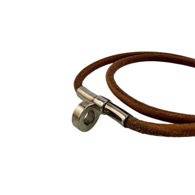 Hermes Bracelet Double Kelly Choker Brown