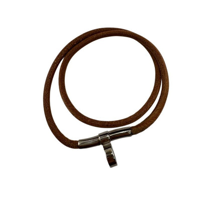 Hermes Bracelet Double Kelly Choker Brown