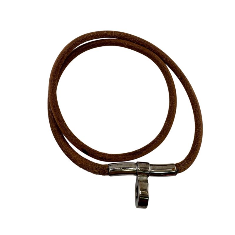 Hermes Bracelet Double Kelly Choker Brown