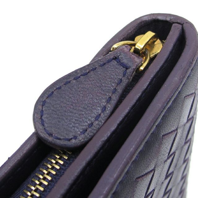 Bottega Veneta Long Wallet Leather Purple