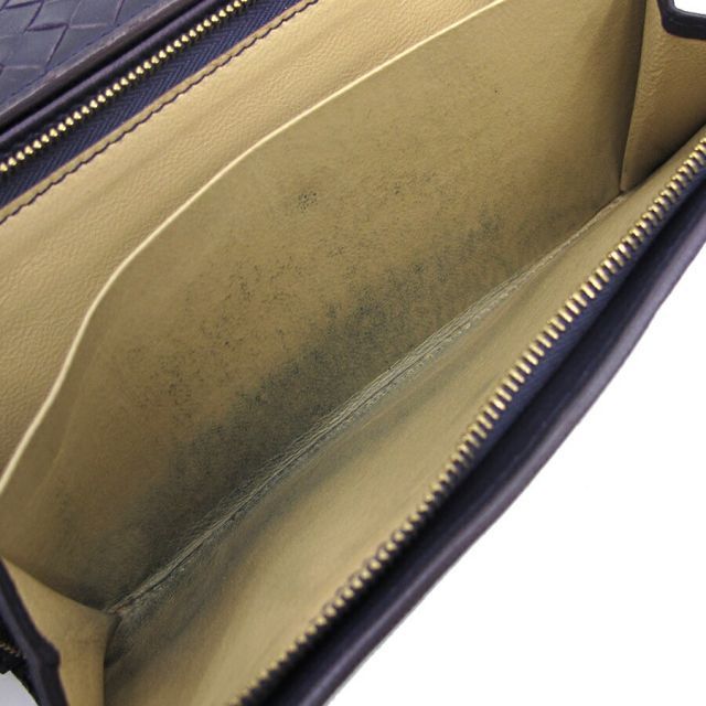 Bottega Veneta Long Wallet Leather Purple