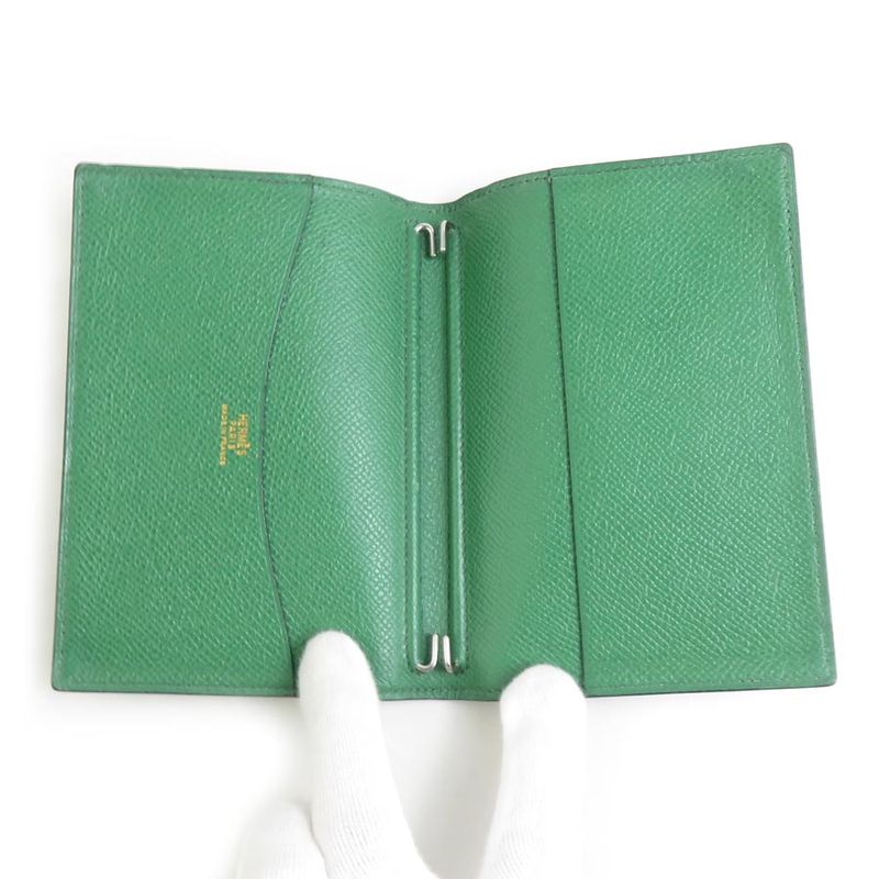 Hermes Notebook Cabas Leather Green
