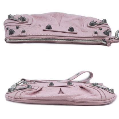 Balenciaga le Cagole Leather Clutch Hand Pink