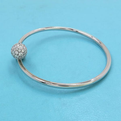 Tiffany & Co Hardware Ball Bypass Diamond Bangle