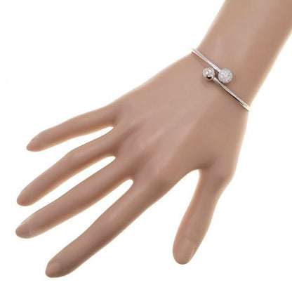 Tiffany & Co Hardware Ball Bypass Diamond Bangle