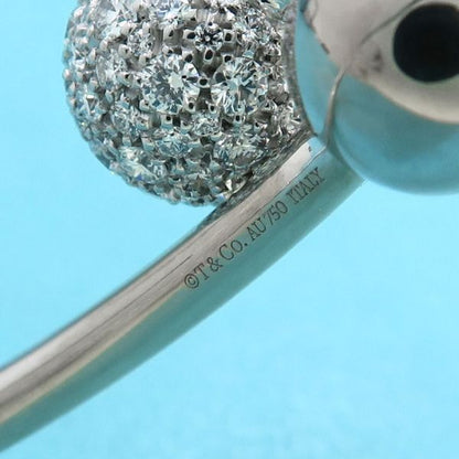 Tiffany & Co Hardware Ball Bypass Diamond Bangle