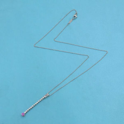 Tiffany & Co Jazz Drop Necklace Pink Sapphire & Diamond