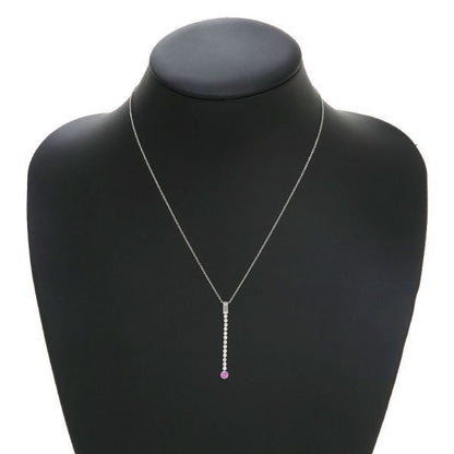 Tiffany & Co Jazz Drop Necklace Pink Sapphire & Diamond