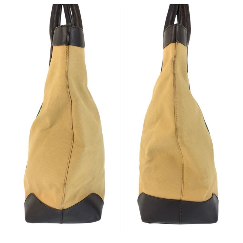 Gucci Sherry Line Beige Brown Canvas Leather 002 Tote Handbag