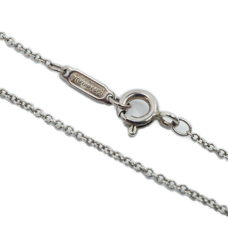 Tiffany & Co Return to Double Heart Necklace Silver Blue