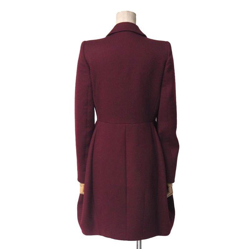 Prada Coat 38 Tucked Chesterfield Wool Long
