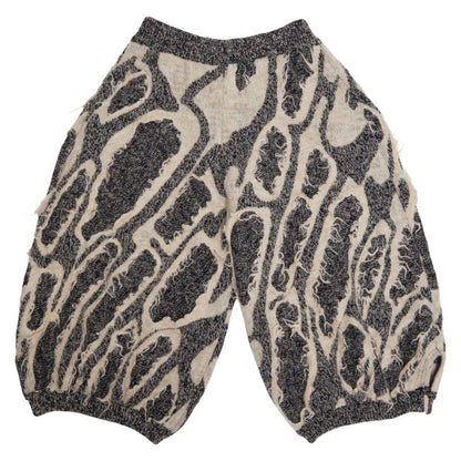 Louis Vuitton Knit Bermuda Pants M Gray Off White Wool Linen Alpaca