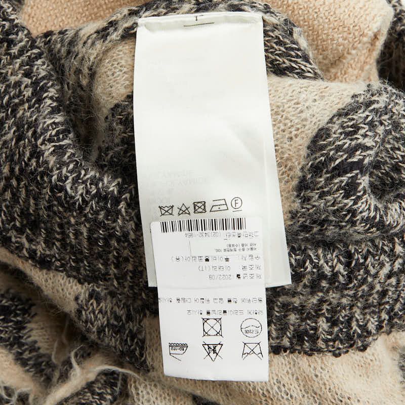 Louis Vuitton Knit Bermuda Pants M Gray Off White Wool Linen Alpaca