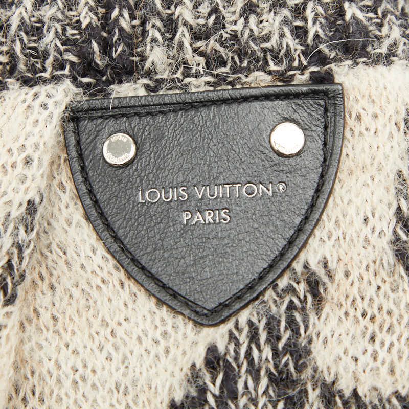 Louis Vuitton Knit Bermuda Pants M Gray Off White Wool Linen Alpaca
