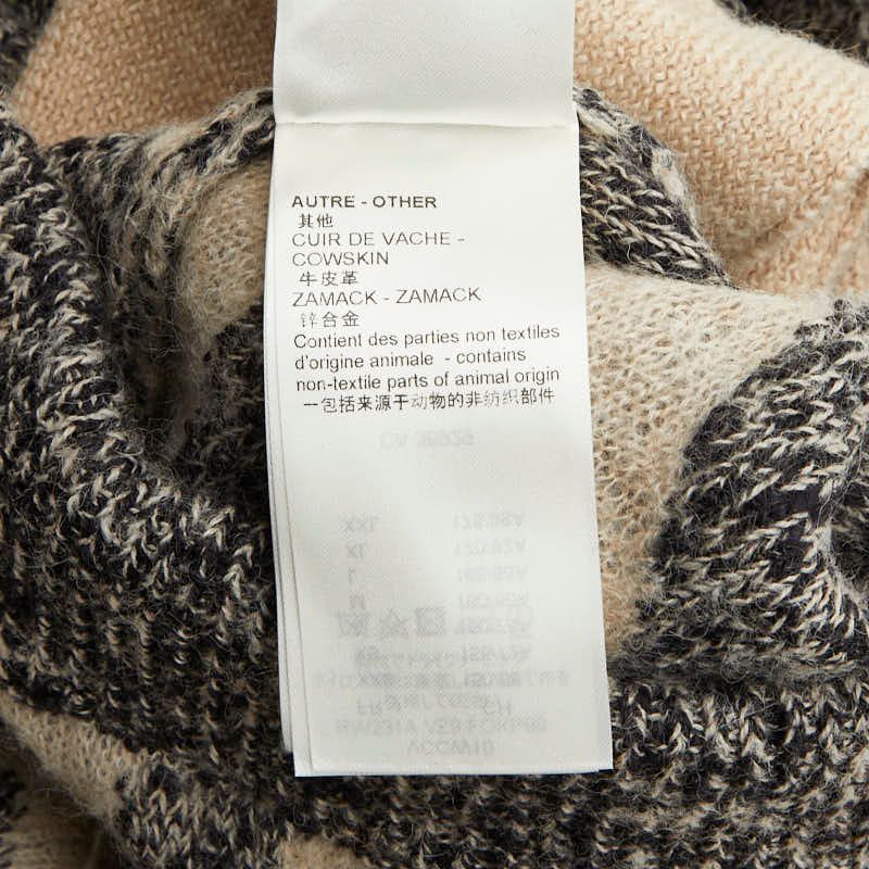 Louis Vuitton Knit Bermuda Pants M Gray Off White Wool Linen Alpaca
