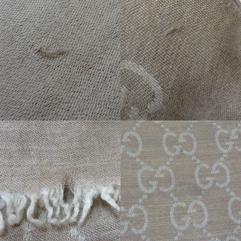Gucci Scarf Silk Beige