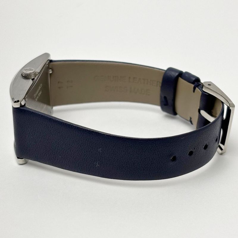 Tiffany & Co Watch Quartz East West Mini Navy Silver