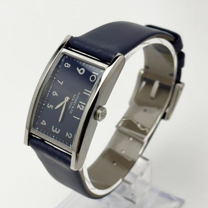 Tiffany & Co Watch Quartz East West Mini Navy Silver