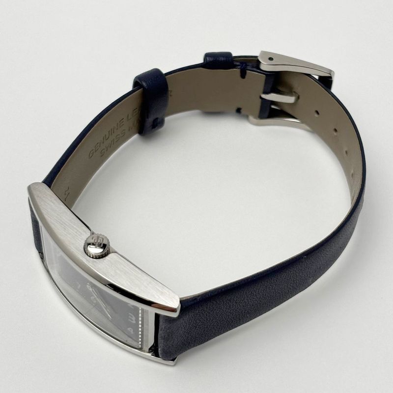 Tiffany & Co Watch Quartz East West Mini Navy Silver