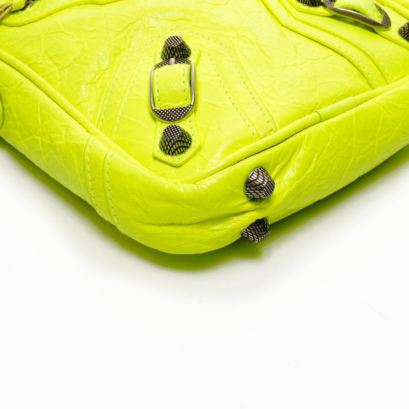 Balenciaga Shoulder Bag le Cagole Neon Yellow