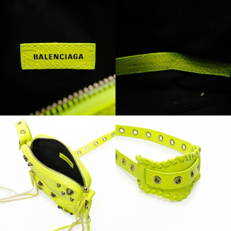 Balenciaga Shoulder Bag le Cagole Neon Yellow