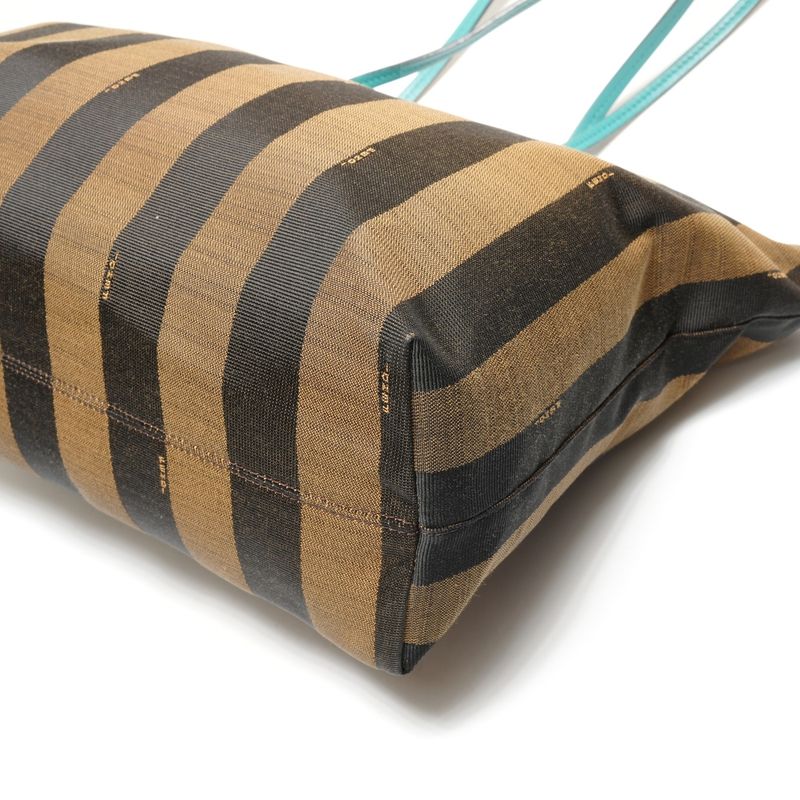 Fendi Shoulder Bag Pecan Canvas Leather