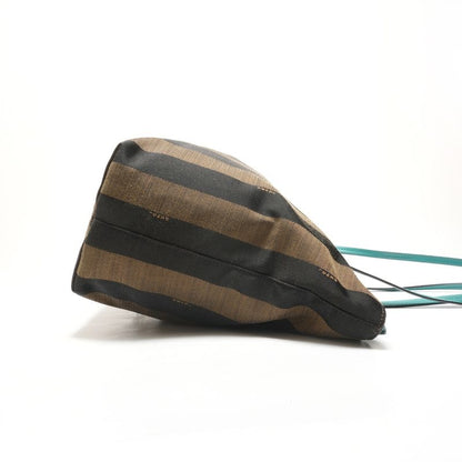 Fendi Shoulder Bag Pecan Canvas Leather